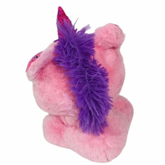 Sparkle Eyes Pink Plush 11 inch Unicorn Toy With Sparkly Horn & Ears Midwood - Picture 3 of 5